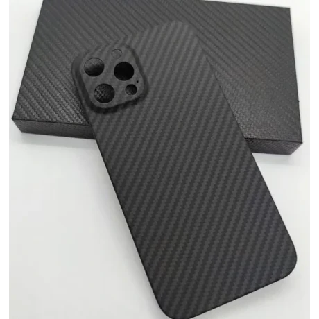 Husa Cover Hard Carbon Fiber pentru iPhone 12 Pro Max Negru