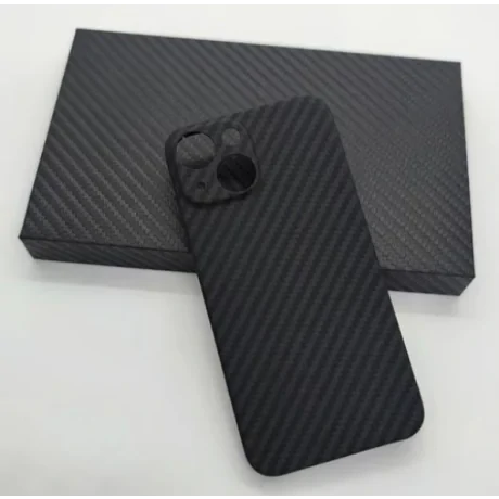 Husa Cover Hard Carbon Fiber pentru iPhone 13 Negru