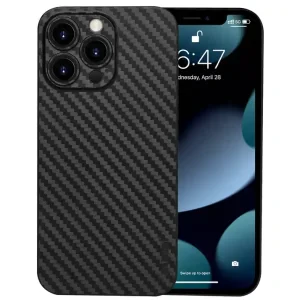 Husa Cover Hard Carbon Fiber pentru iPhone 13 Pro Max Negru