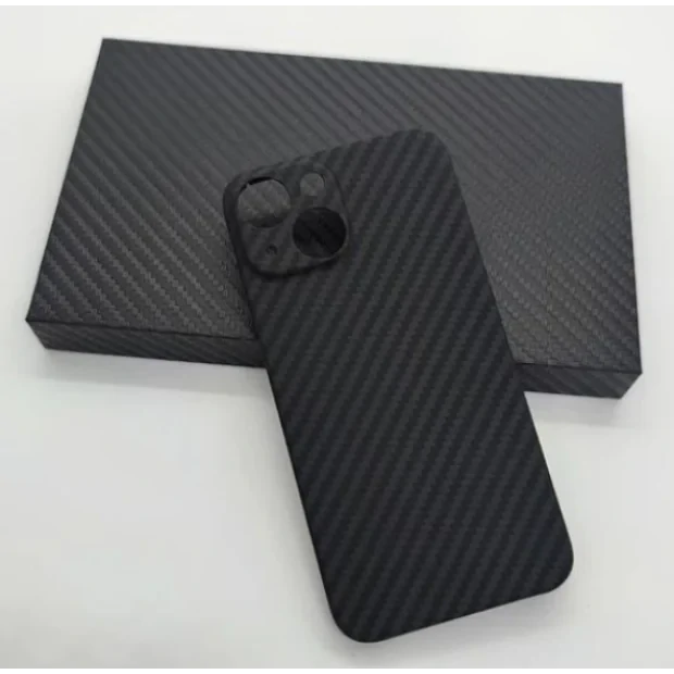 Husa Cover Hard Carbon Fiber pentru iPhone 14 Negru