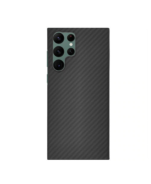 Husa Cover Hard Carbon Fiber pentru Samsung Galaxy S22 Ultra Negru thumb