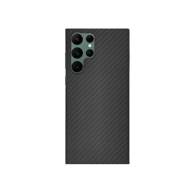 Husa Cover Hard Carbon Fiber pentru Samsung Galaxy S22 Ultra Negru