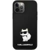 Husa Karl Lagerfeld Liquid Silicone Choupette NFT  iPhone 12/12 Pro Negru