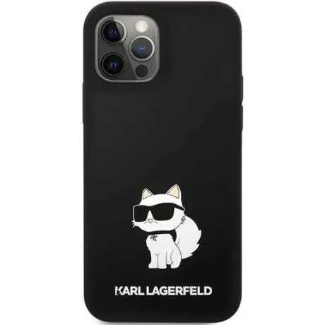 Husa Karl Lagerfeld Liquid Silicone Choupette NFT  iPhone 12/12 Pro Negru