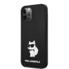 Husa Karl Lagerfeld Liquid Silicone Choupette NFT  iPhone 12/12 Pro Negru