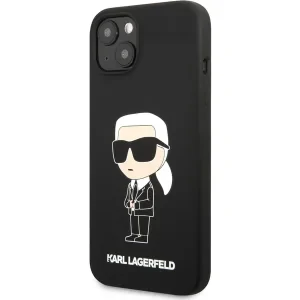 Husa  Karl Lagerfeld Liquid Silicone Ikonik NFT  iPhone 13 Black