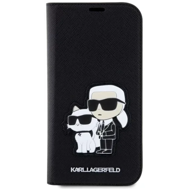 Husa  Karl Lagerfeld PU Saffiano Karl and Choupette NFT Book  iPhone 14 Pro Black