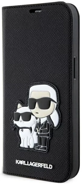 Husa  Karl Lagerfeld PU Saffiano Karl and Choupette NFT Book  iPhone 14 Pro Black thumb