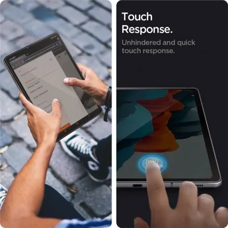 Folie  de sticla Spigen EZ Fit Glas.tR Slim 1 Pack pentru Samsung Galaxy Tab S8/S7