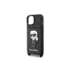 Husa  Karl Lagerfeld Saffiano Monogram Crossbody NFT iPhone 14 Black