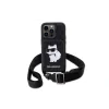Husa  Karl Lagerfeld Saffiano Monogram Crossbody NFT  iPhone 14 Pro Black