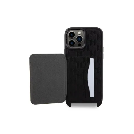 Husa  Karl Lagerfeld Saffiano Monogram Crossbody NFT  iPhone 14 Pro Max Black