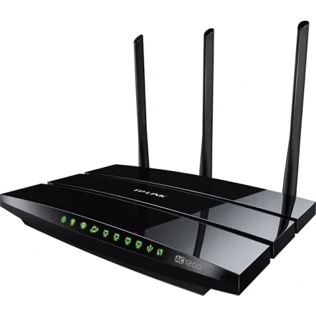 ROUTER TP-LINK wireless 1200Mbps, 4 porturi Gigabit, 3 antene externe, Dual Band AC1200 &quot;Archer C1200&quot; (include TV 1.75lei)