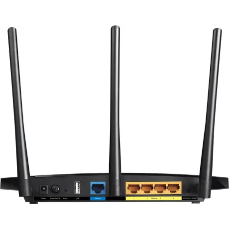 ROUTER TP-LINK wireless 1200Mbps, 4 porturi Gigabit, 3 antene externe, Dual Band AC1200 &quot;Archer C1200&quot; (include TV 1.75lei)