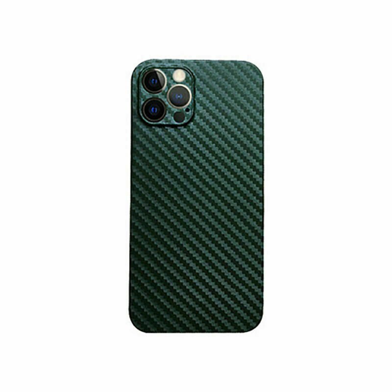 Husa Cover Hard Carbon Fiber pentru iPhone 12 Pro Verde thumb