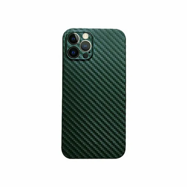 Husa Cover Hard Carbon Fiber pentru iPhone 12 Pro Verde