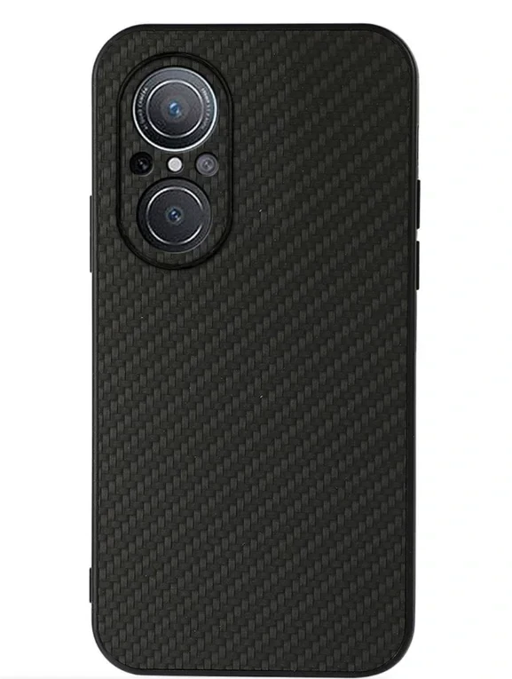 Husa Cover Hard Carbon Fiber pentru Huawei Nova 9 SE Negru