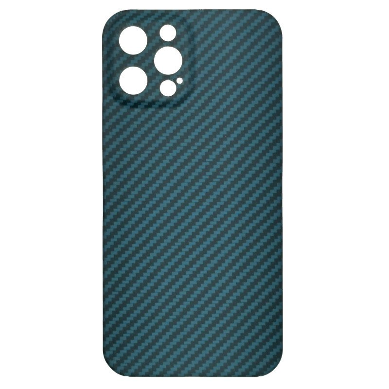 Husa Cover Hard Carbon Fiber pentru iPhone 13 Albastru thumb
