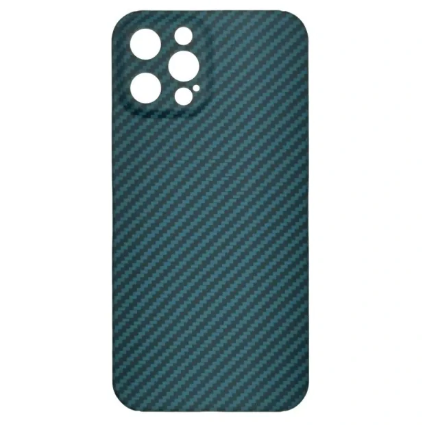 Husa Cover Hard Carbon Fiber pentru iPhone 13 Albastru