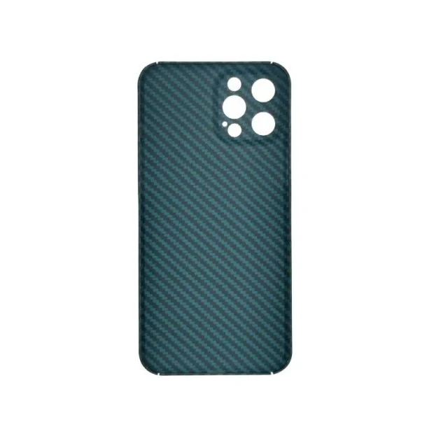 Husa Cover Hard Carbon Fiber pentru iPhone 13 Albastru