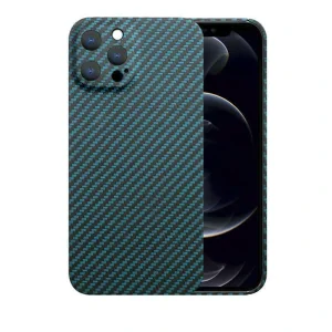 Husa Cover Hard Carbon Fiber pentru iPhone 14 Pro Max Albastru