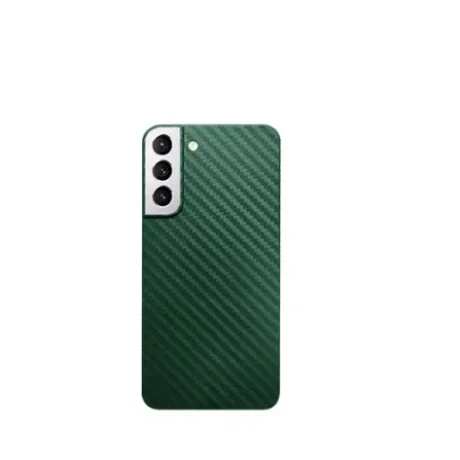 Husa Cover Hard Carbon Fiber pentru Samsung Galaxy S22 Ultra Verde