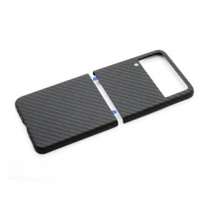 Husa Cover Hard Carbon Fiber pentru Samsung Galaxy Z Flip 3 Negru