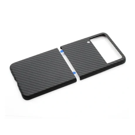 Husa Cover Hard Carbon Fiber pentru Samsung Galaxy Z Flip 3 Negru
