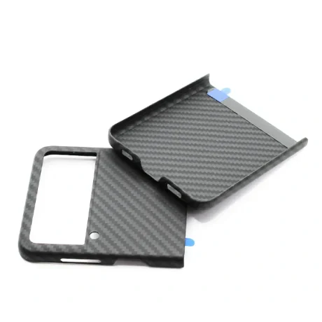 Husa Cover Hard Carbon Fiber pentru Samsung Galaxy Z Flip 3 Negru