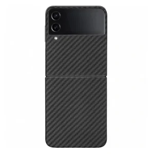 Husa Cover Hard Carbon Fiber pentru Samsung Galaxy Z Flip 4 Negru