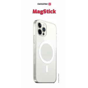 Husa silicon Swissten Clear Jelly MagStick pentru iPhone 15 Pro Max, Transparent