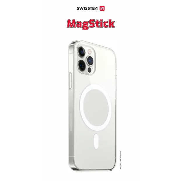 Husa silicon Swissten Clear Jelly MagStick pentru iPhone 15 Pro Max, Transparent