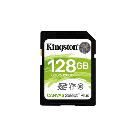 CARD SD KINGSTON, 128 GB, SDXC, clasa 10, standard UHS-I U3, &quot;SDS2/128GB&quot; (timbru verde 0.03 lei)