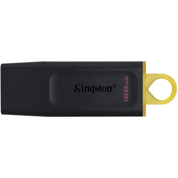 MEMORIE USB 3.2 KINGSTON 128 GB, cu capac, carcasa plastic, negru, &quot;DTX/128GB&quot; (timbru verde 0.03 lei)