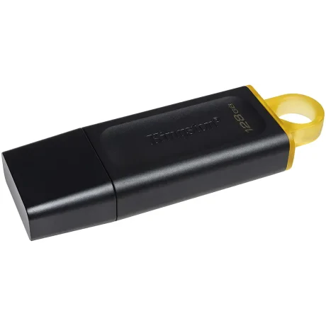 MEMORIE USB 3.2 KINGSTON 128 GB, cu capac, carcasa plastic, negru, &quot;DTX/128GB&quot; (timbru verde 0.03 lei)