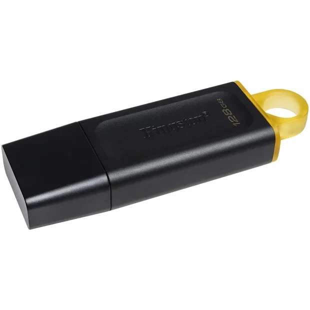 MEMORIE USB 3.2 KINGSTON 128 GB, cu capac, carcasa plastic, negru, &quot;DTX/128GB&quot; (timbru verde 0.03 lei)