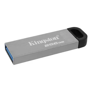 MEMORIE USB 3.2 KINGSTON 256 GB, clasica, carcasa metalic, argintiu, &quot;DTKN/256GB&quot; (timbru verde 0.03 lei)