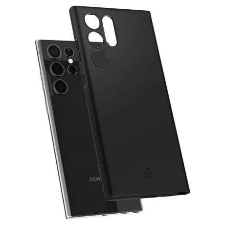 Husa Spigen Thin Fit pentru Samsung Galaxy S22 Ultra, Black
