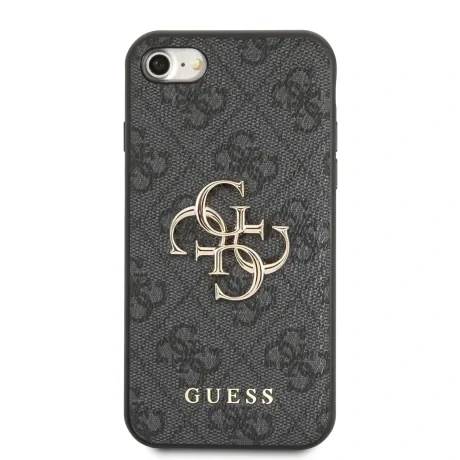 Husa spate cu logo metalic Guess PU 4G pentru iPhone 7/8/SE2020/SE2022 gri