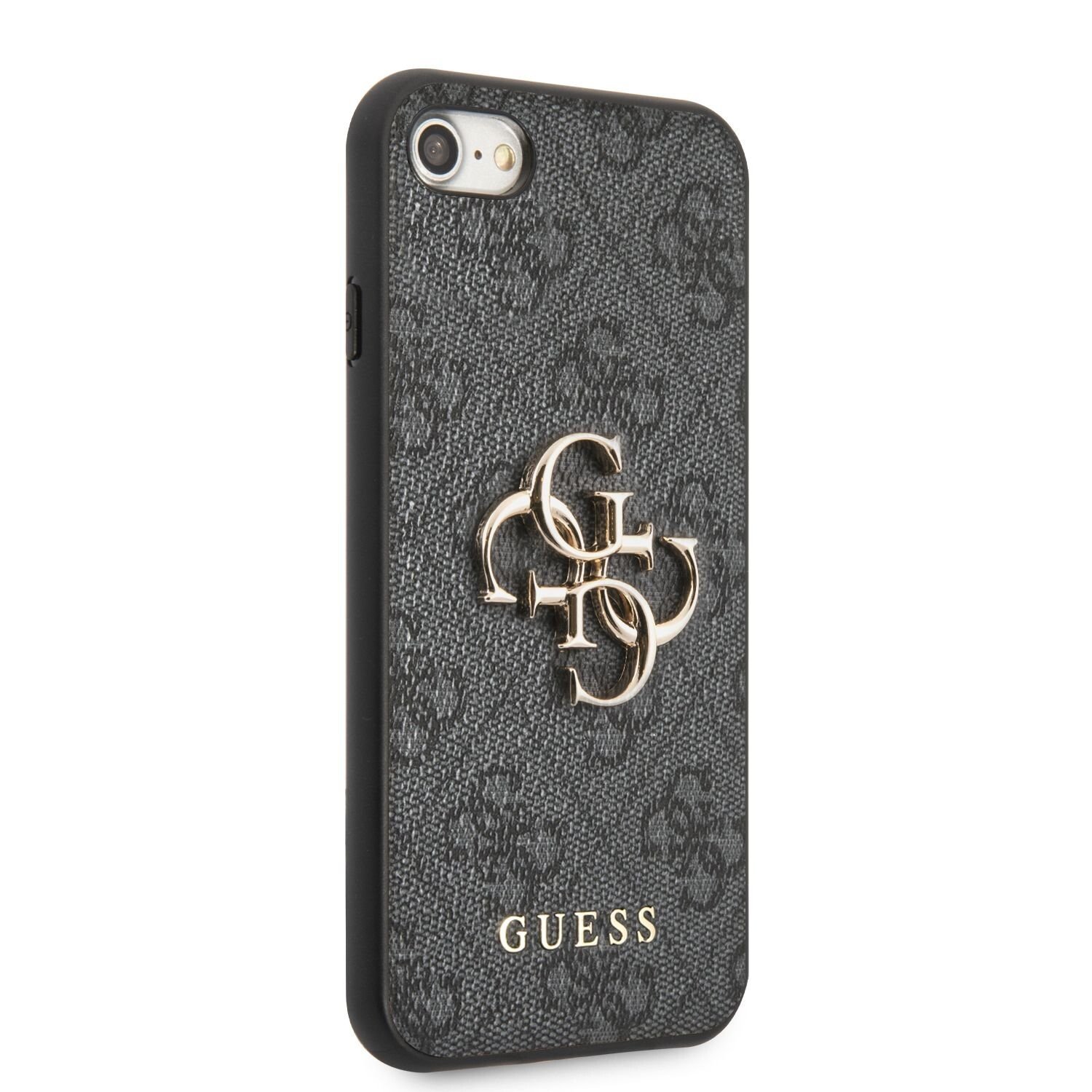 Husa spate cu logo metalic Guess PU 4G pentru iPhone 7/8/SE2020/SE2022 gri thumb