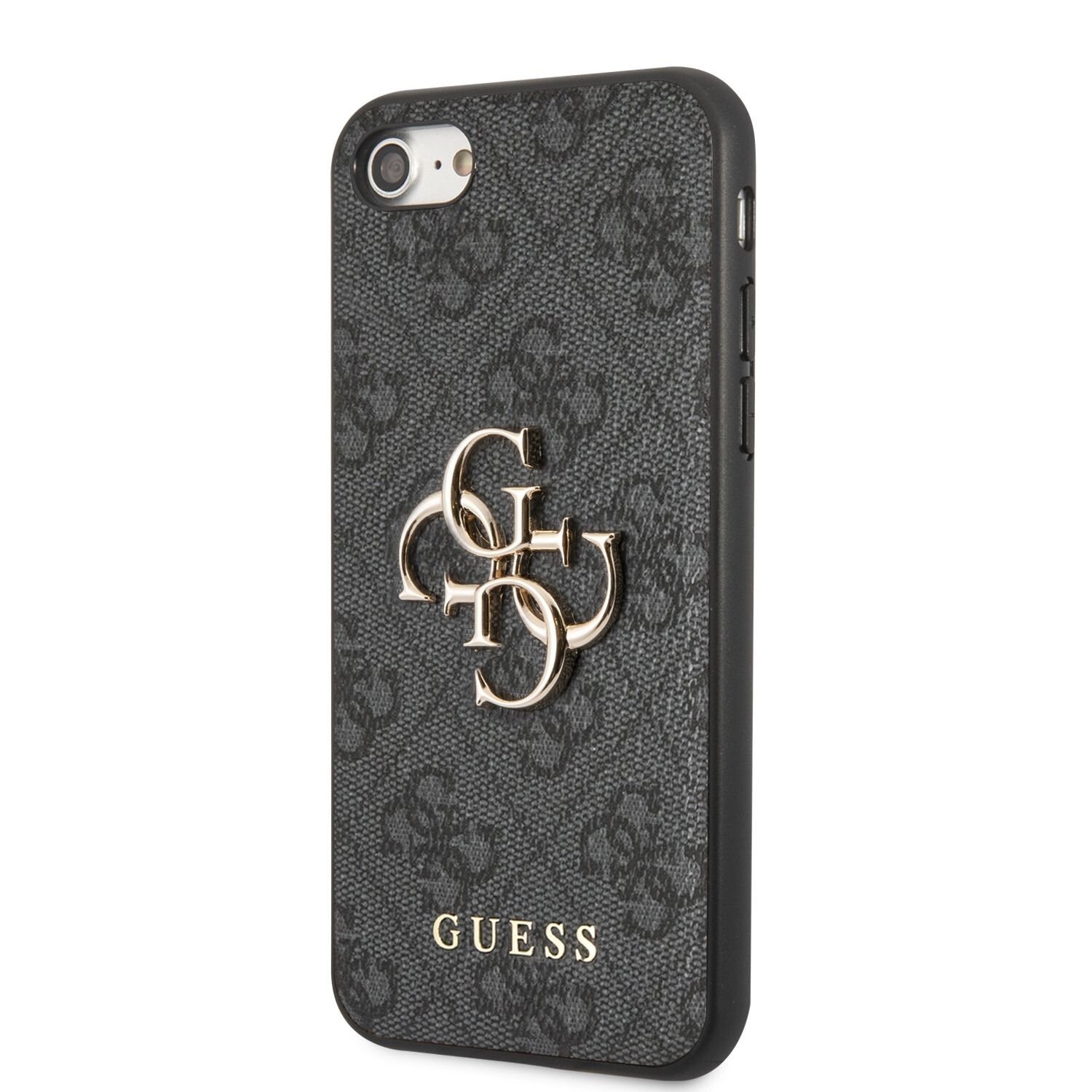 Husa spate cu logo metalic Guess PU 4G pentru iPhone 7/8/SE2020/SE2022 gri thumb