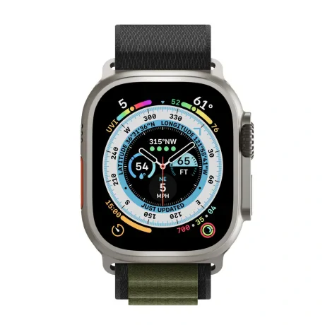 Curea de Ceas Next One Adventure Loop pentru Apple Watch 45/49MM Verde/Gri