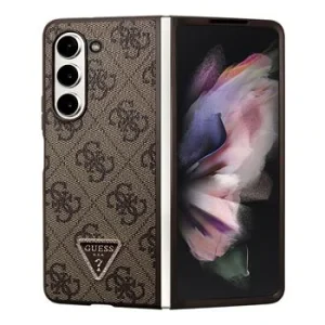 Husa Guess 4G PU Leather Triangle pentru Samsung Galaxy Z Fold 5 Brown