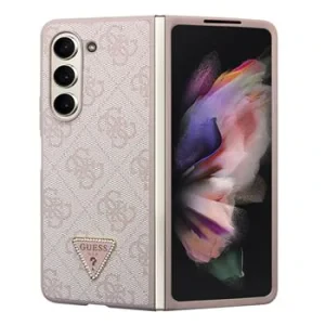 Husa Guess 4G PU Leather Triangle pentru Samsung Galaxy Z Fold 5 Pink