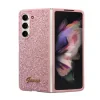 Husa Guess PC/TPU Glitter Flakes Metal Logo pentru Samsung Galaxy Z Fold 5 Pink