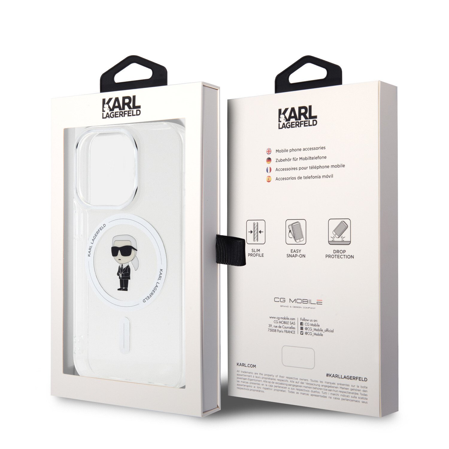 Husa Karl Lagerfeld IML Ikonik MagSafe pentruiPhone 15 Pro Max Transparent thumb