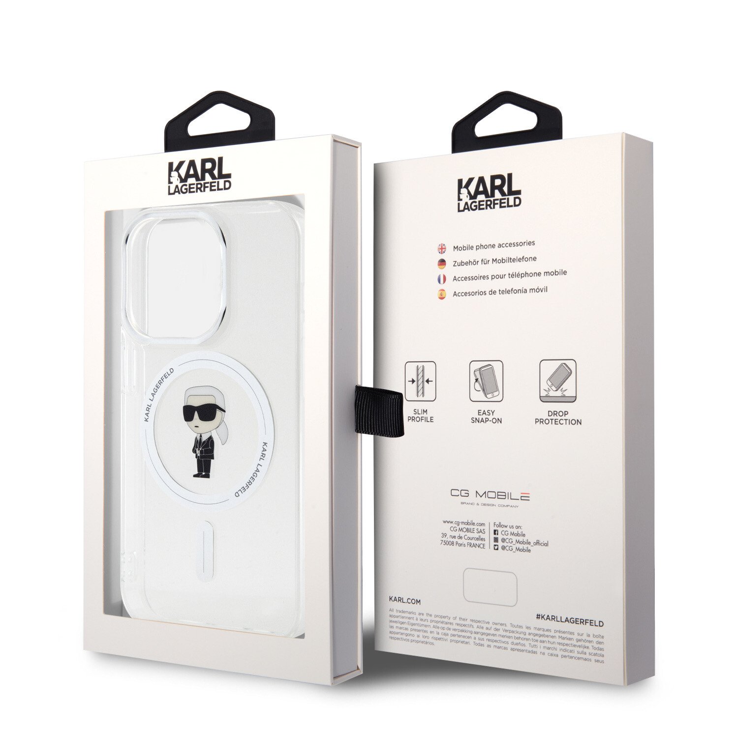 Husa Karl Lagerfeld IML Ikonik MagSafe pentru iPhone 15 Pro Transparent thumb