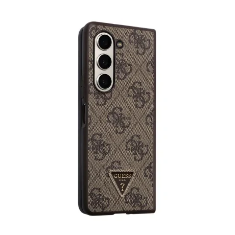 Husa Guess 4G PU Leather Triangle pentru Samsung Galaxy Z Fold 5 Brown