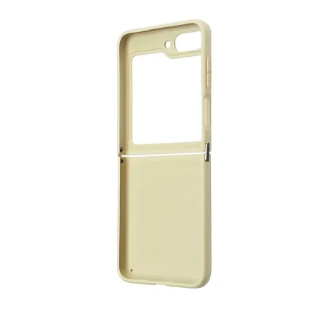 Husa Guess PC/TPU Glitter Flakes Metal Logo pentru Samsung Galaxy Z Flip 5 Gold