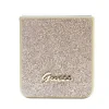 Husa Guess PC/TPU Glitter Flakes Metal Logo pentru Samsung Galaxy Z Flip 5 Gold